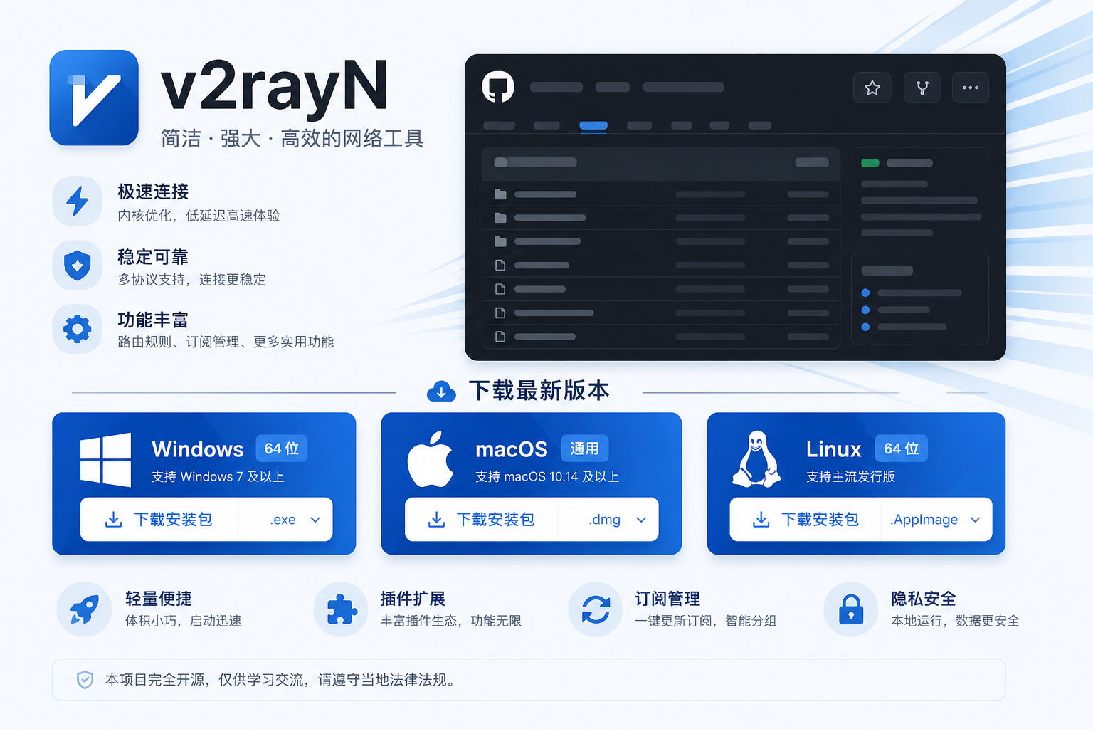 V2RayN官网Windows电脑客户端演示